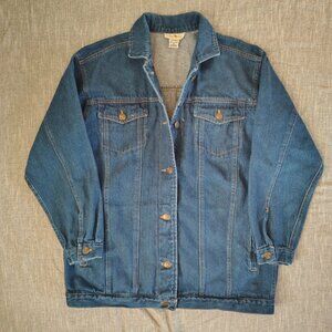 VINTAGE Hunters Run Denim Jacket Men's Small Dark Wash Western Workwear‎
